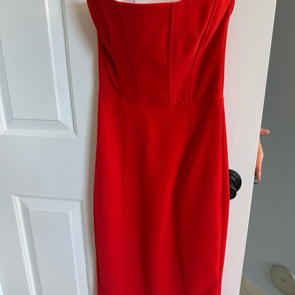 House of CB size XS red strapless dress